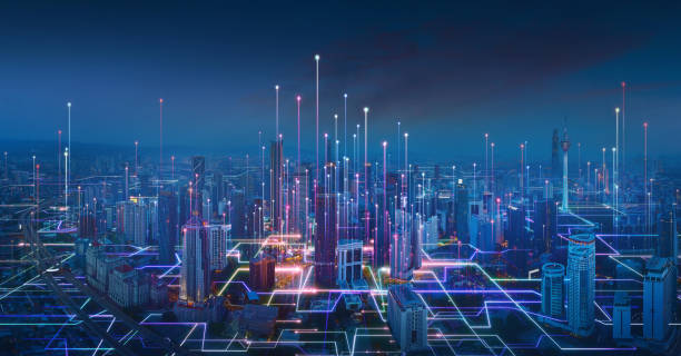 Ambiente tecnologico com inteligencia artificial e automacao